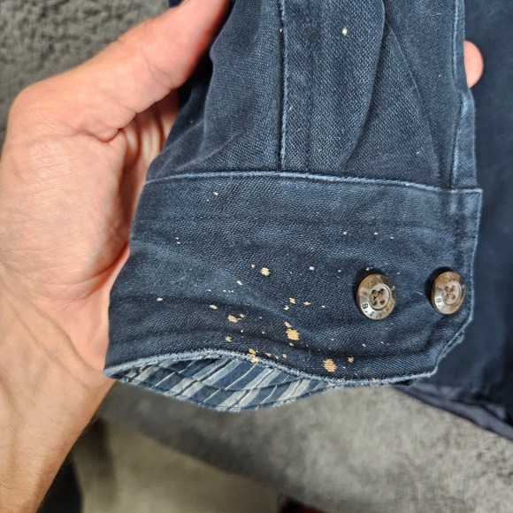 Levi Strauss & Co. Mens XL Blue‎ Long Sleeve Button Up Shirt Jacket Casual - Picture 6 of 10